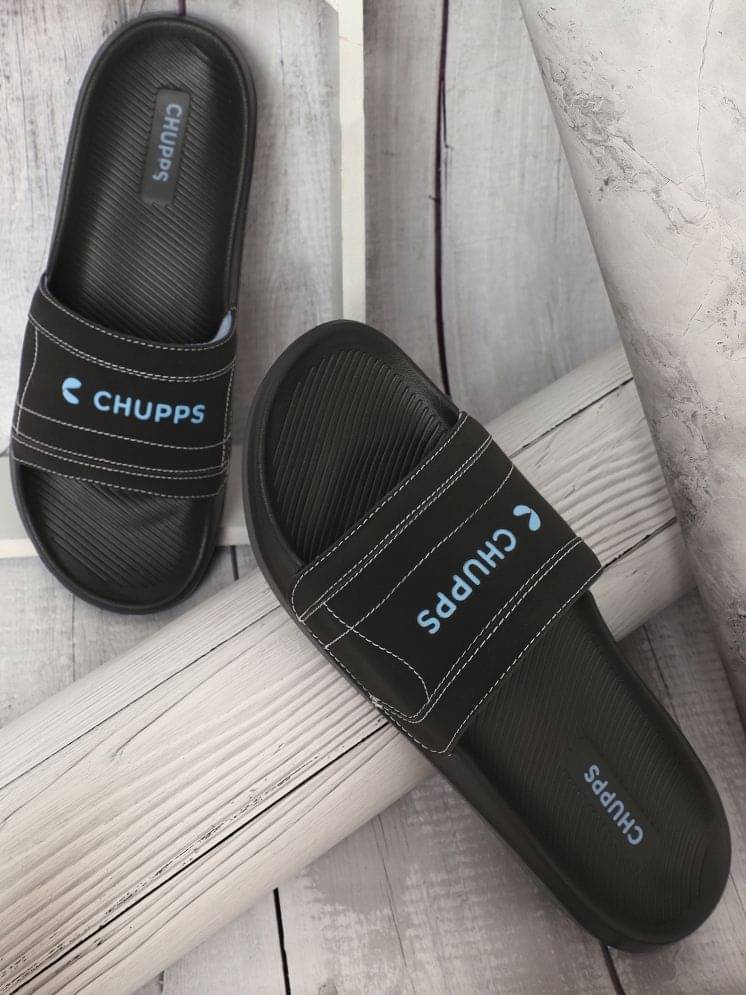     			CHUPPS Black Men's Slide Flip Flop