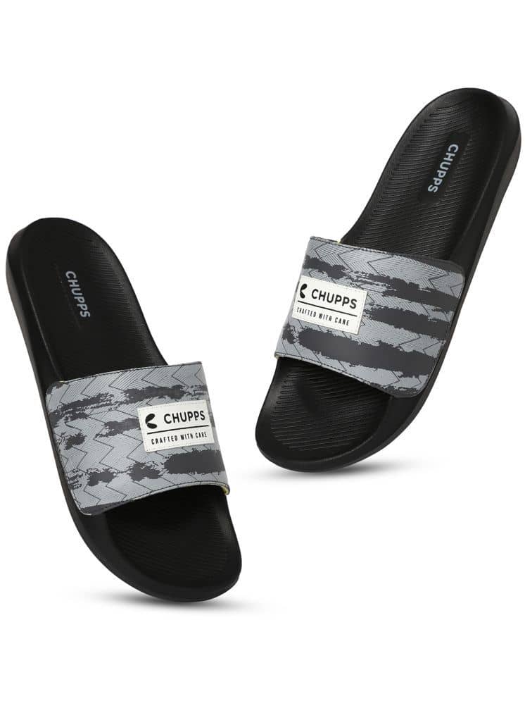 CHUPPS Black Men's Slide Flip Flop