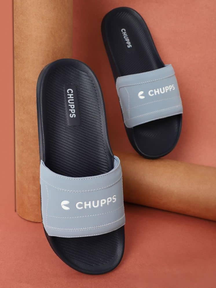 CHUPPS Navy Men's Slide Flip Flop
