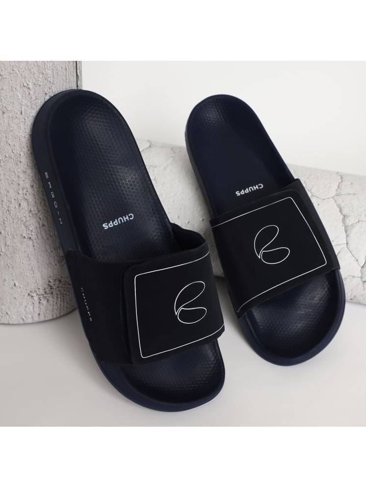     			CHUPPS Navy Men's Slide Flip Flop