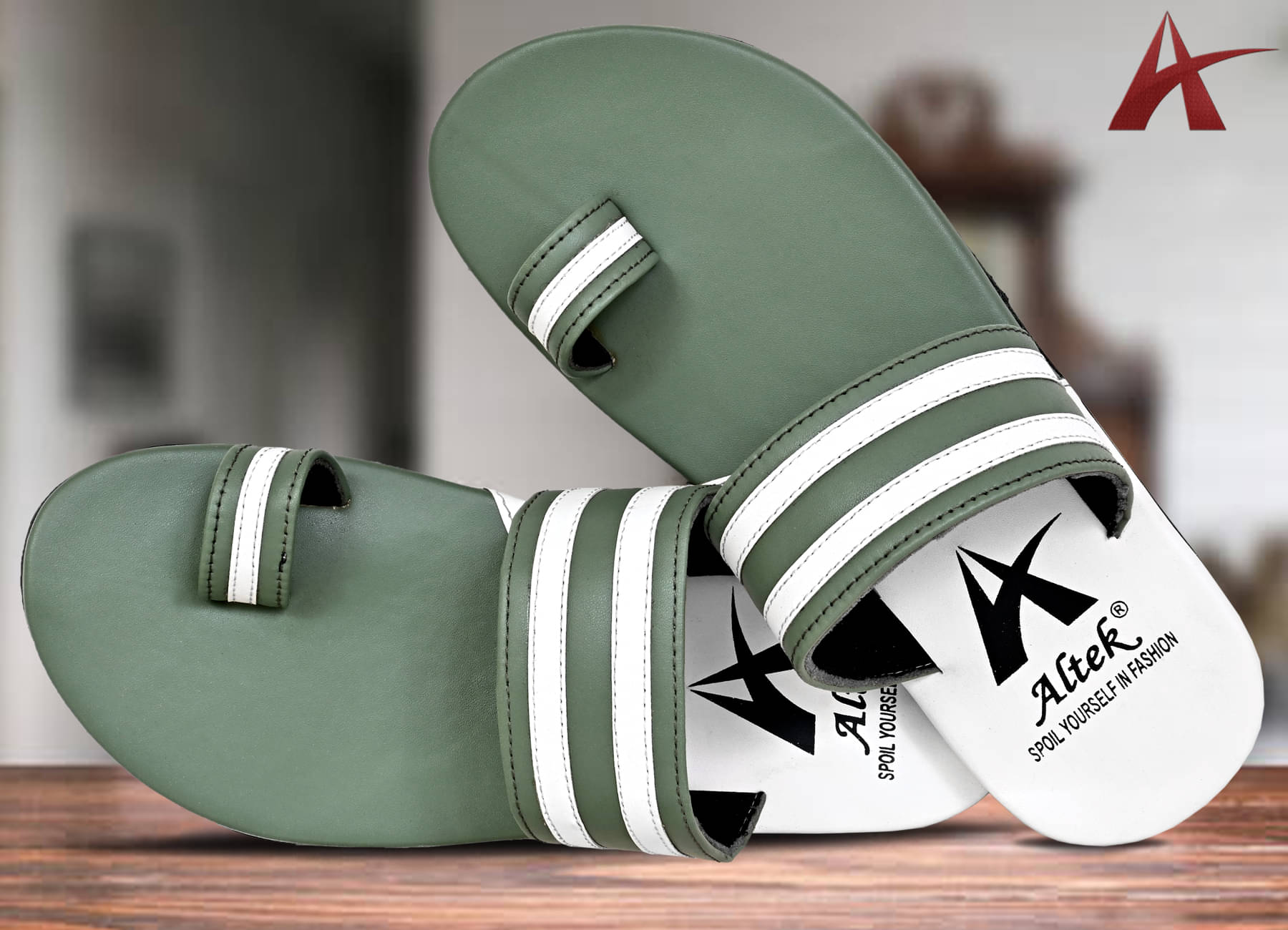     			Chappal Wala Green Men's Daily Slipper