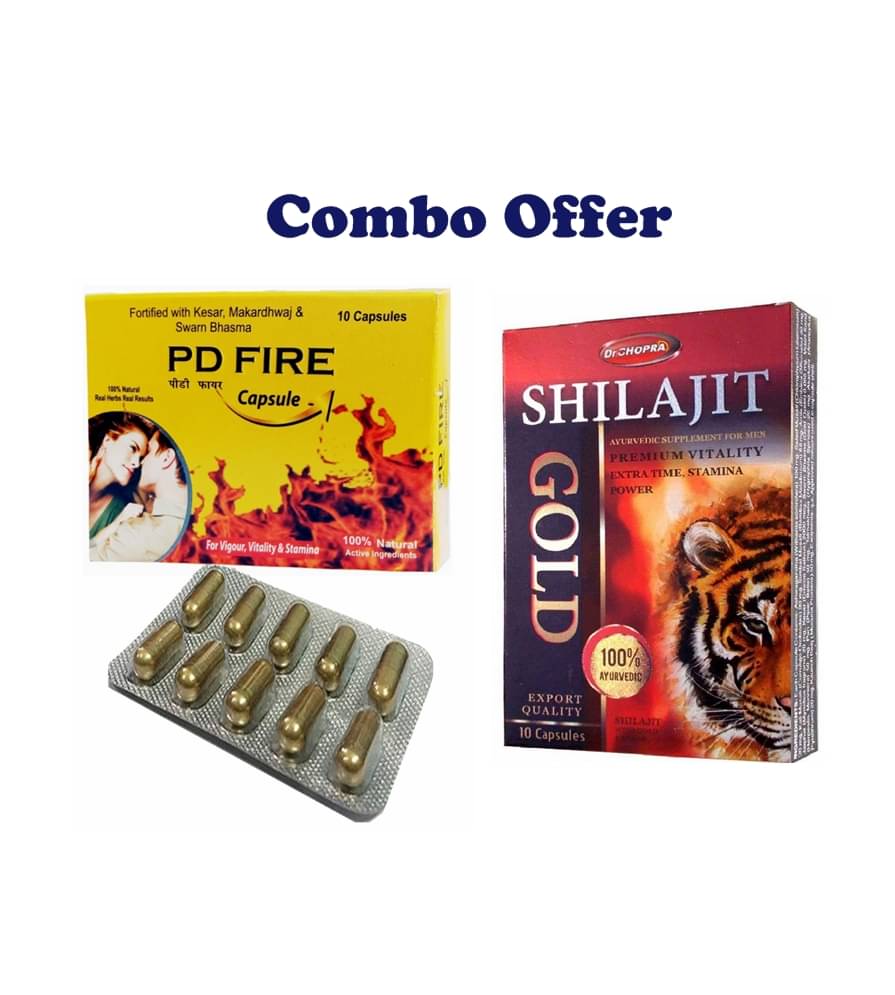 Dr Chopra Shilajit Gold 10 Capsule & Pd fire capsule 10 Pack Of 2 Dr Chopra Shilajit Gold 10 Capsule & Pd fire capsule 10 Pack Of 2