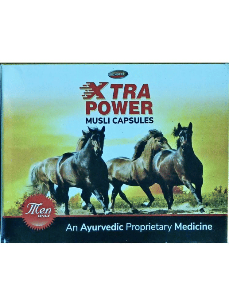     			Dr Chopra Xtra Power Musli Capsules (pack of 3 ) 10*3=30 Cap 100% Ayurvedic