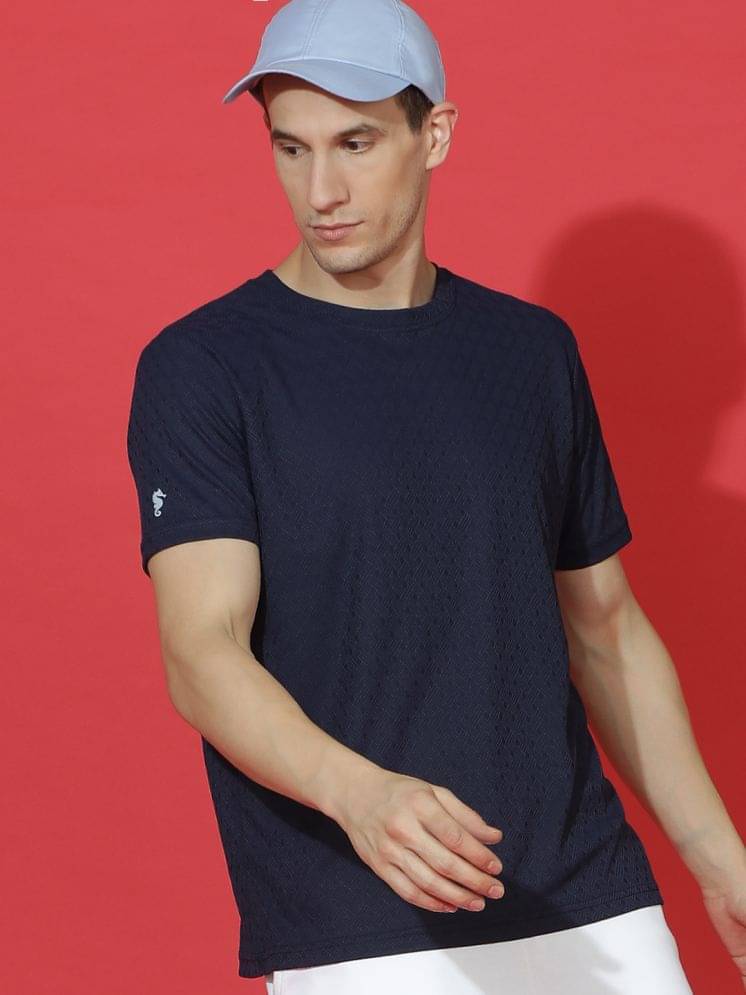 EPPE Pack of 1 Polyester Slim Fit Men's T-Shirt ( Navy Blue ) EPPE Pack of 1 Polyester Slim Fit Men's T-Shirt ( Navy Blue )