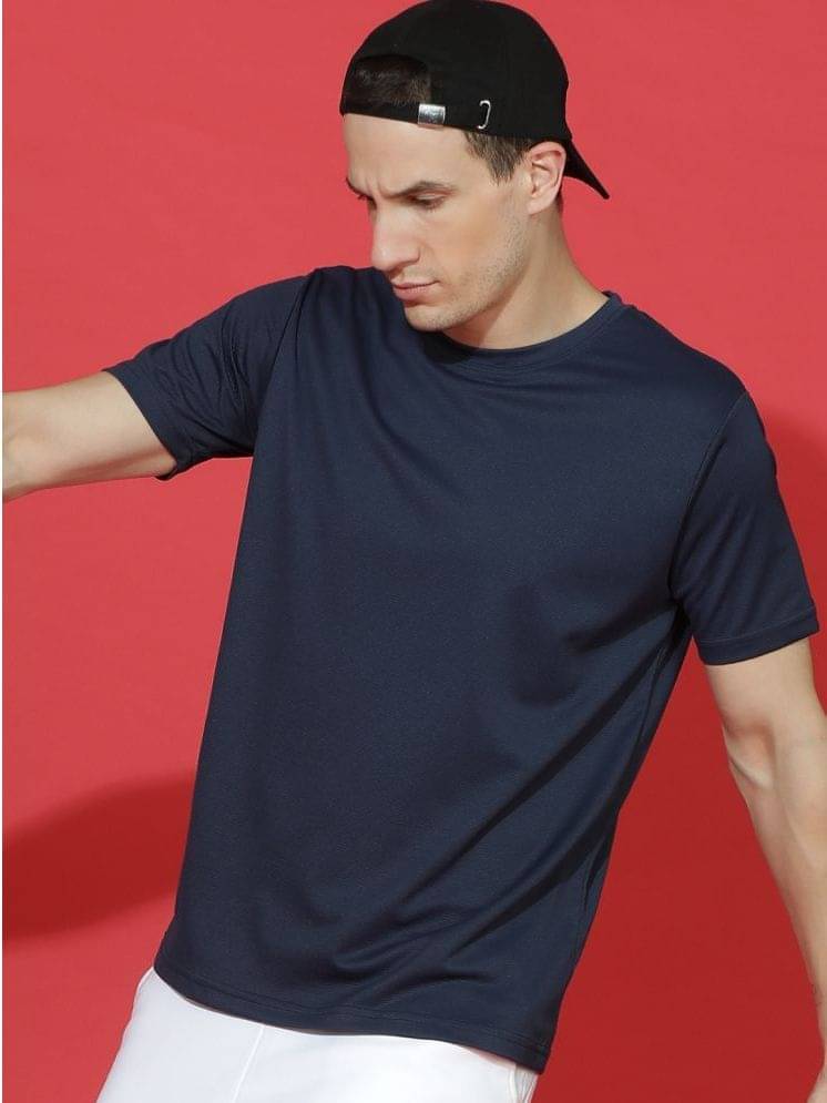 EPPE Pack of 1 Polyester Slim Fit Men's T-Shirt ( Navy Blue ) EPPE Pack of 1 Polyester Slim Fit Men's T-Shirt ( Navy Blue )