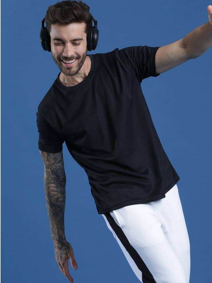EPPE Pack of 1 Polyester Slim Fit Men's T-Shirt ( Black ) EPPE Pack of 1 Polyester Slim Fit Men's T-Shirt ( Black )