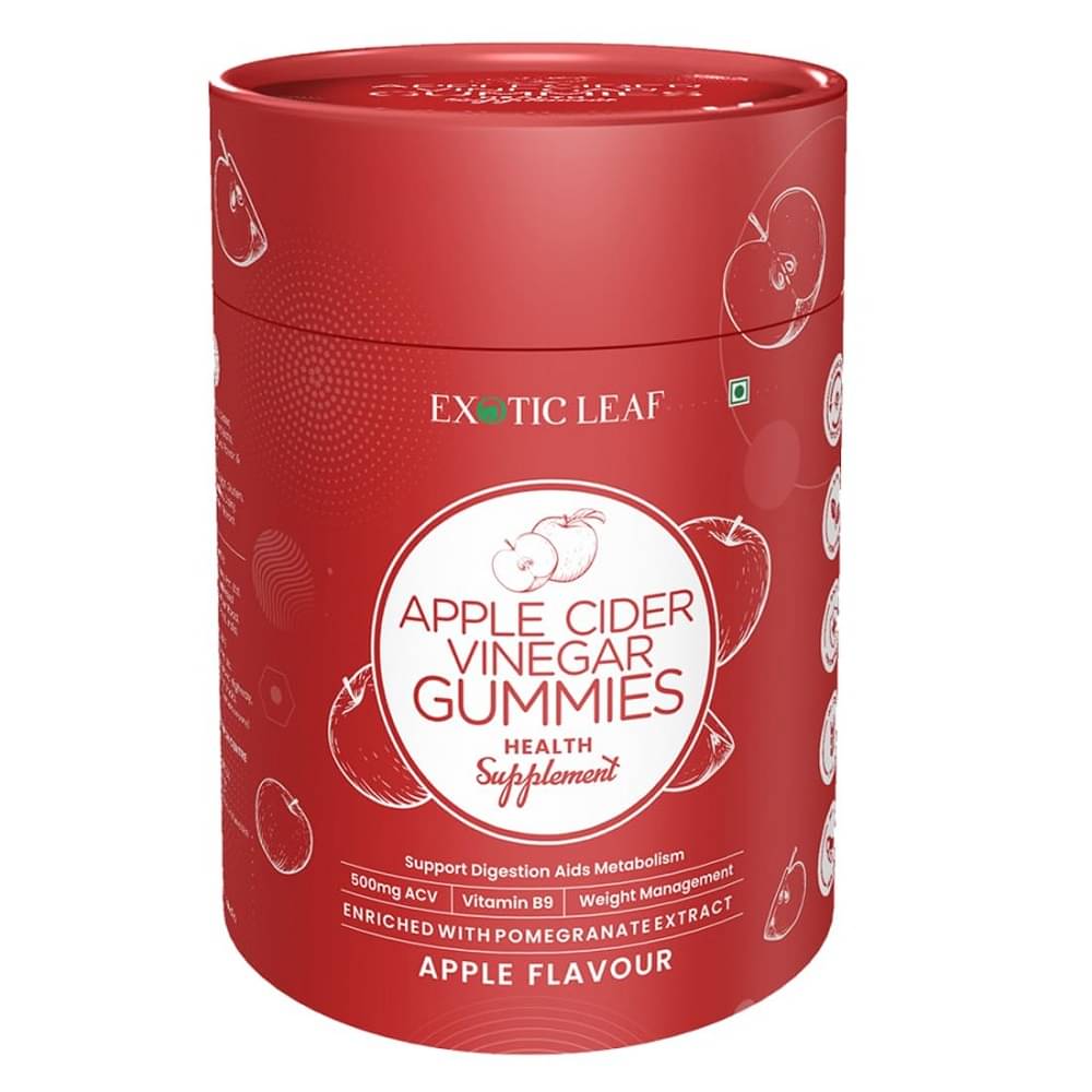     			Exotic Leaf Apple Cider Vinegar Gummies for Detox, Weight Loss & Digestive Health (60 Nos)
