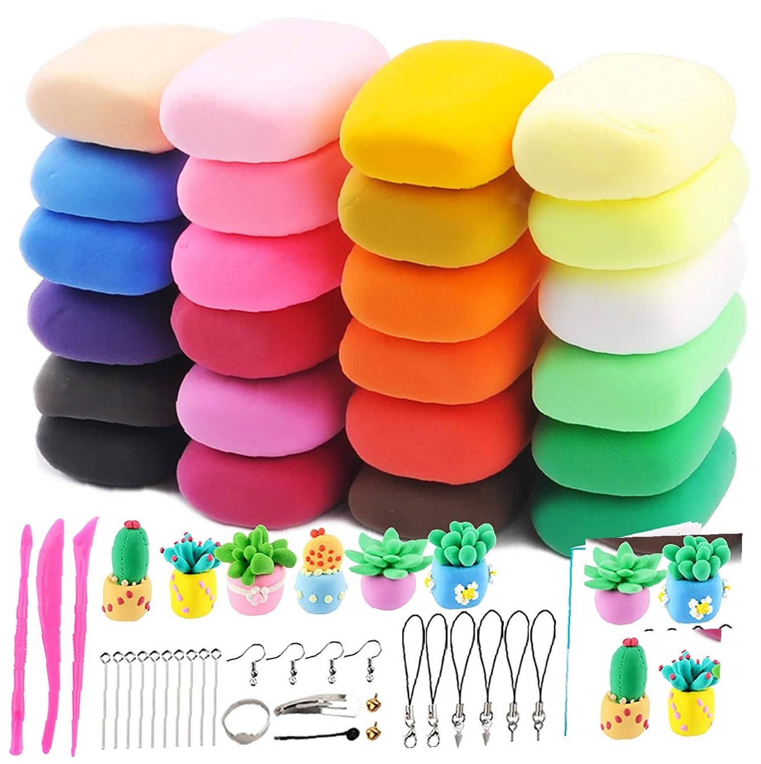 Eclet (Pack of 12) Air Dry Clay, Colorful Children Soft Clay, Creative Art Crafts, Gifts for Kids-Multi Color. Non-Toxic Modeling Magic Fluffy Foam Bouncing Clay Putty Kit for Kids with Tools.99