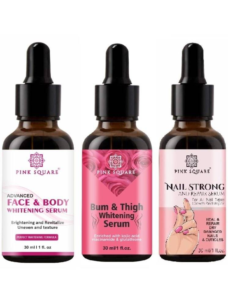     			Face and Body Whitening Serum, Bum and Thigh Whitening Serum & Nail Strong and Repair Serum (Each,30ml) Combo of 3