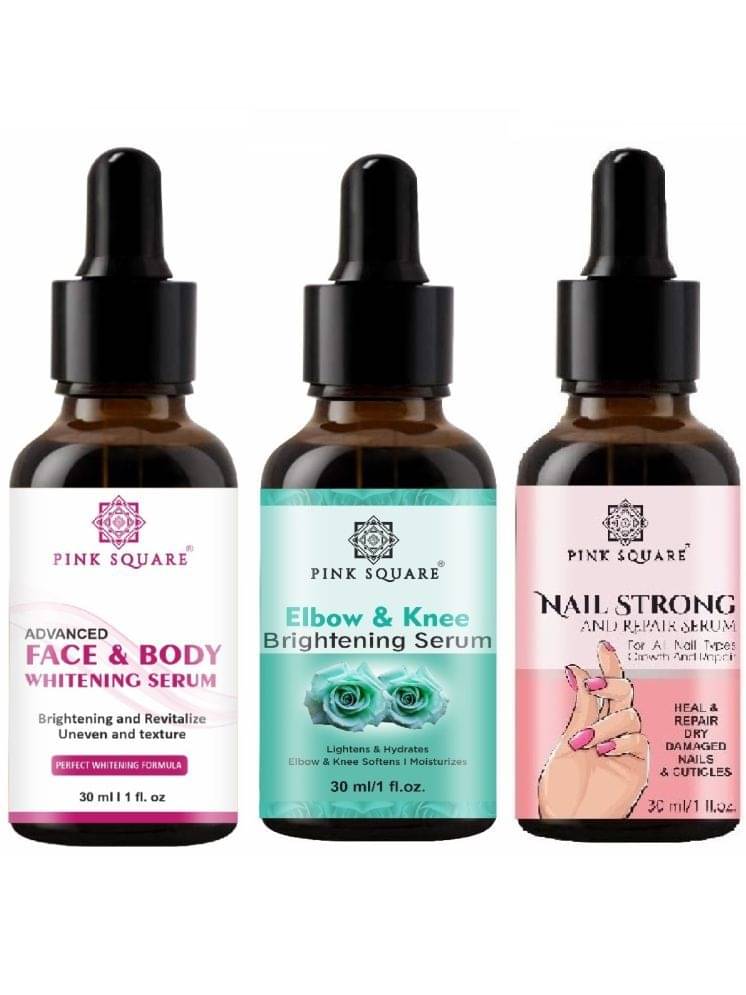     			Face and Body Whitening Serum, Elbow and Knee Brightening Serum & Nail Strong and Repair Serum (Each,30ml) Combo of 3