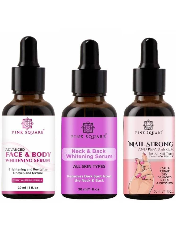     			Face and Body Whitening Serum, Neck and Back Whitening Serum & Nail Strong and Repair Serum (Each,30ml) Combo of 3