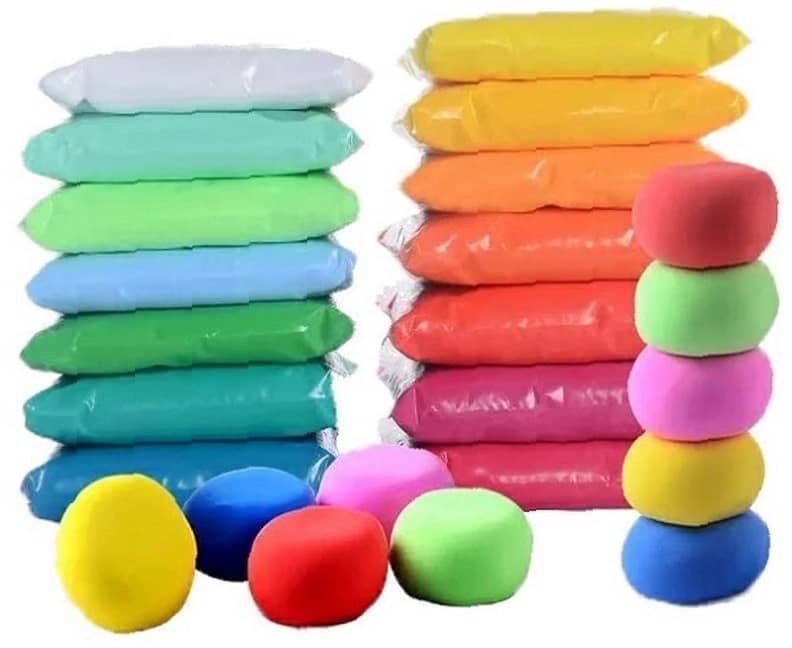 Freedy (Pack of 12) Air Dry Clay, Colorful Children Soft Clay, Creative Art Crafts, Gifts for Kids-Multi Color. Non-Toxic Modeling Magic Fluffy Foam Bouncing Clay Putty Kit for Kids with Tools