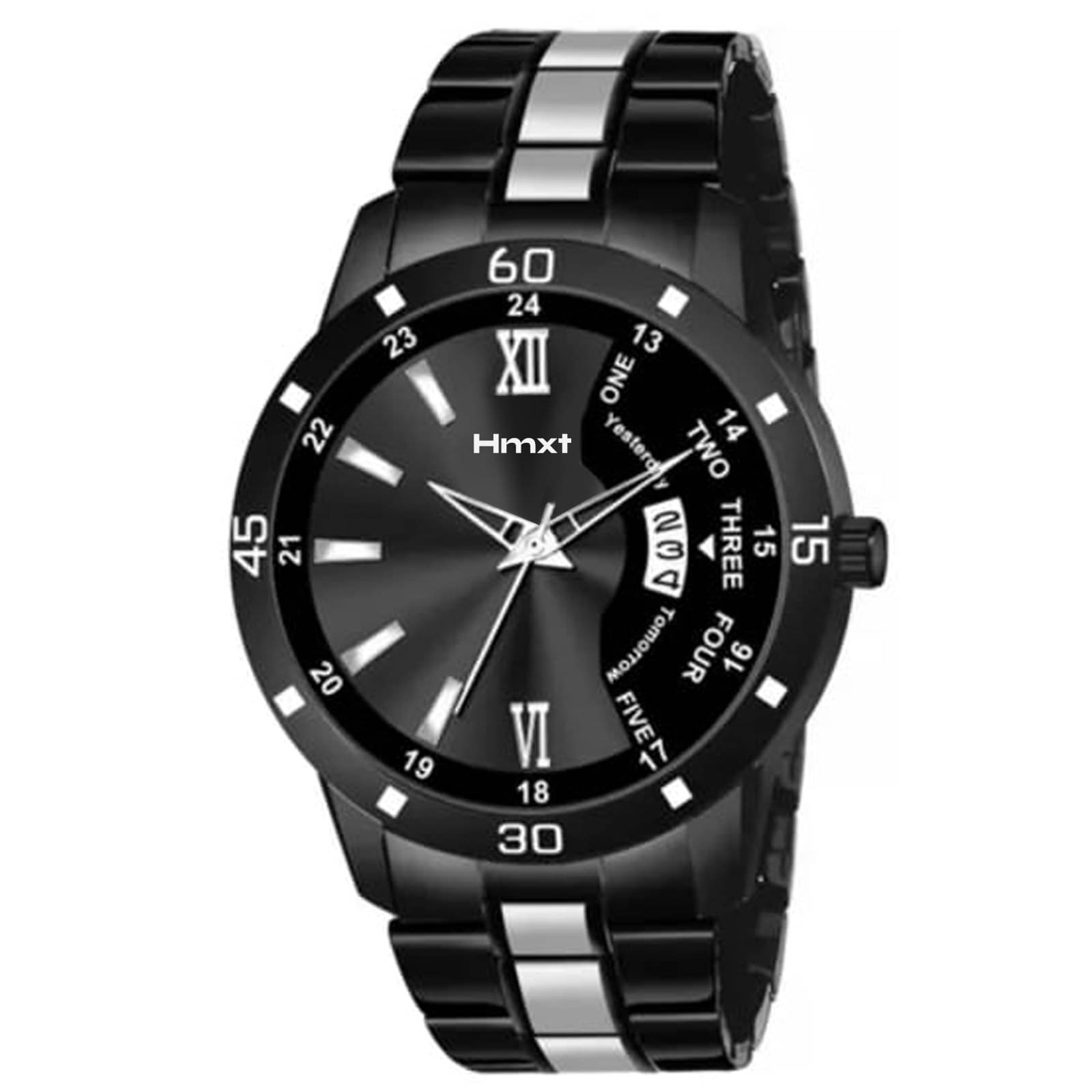     			HMXT Silver Stainless Steel Analog Men's Watch