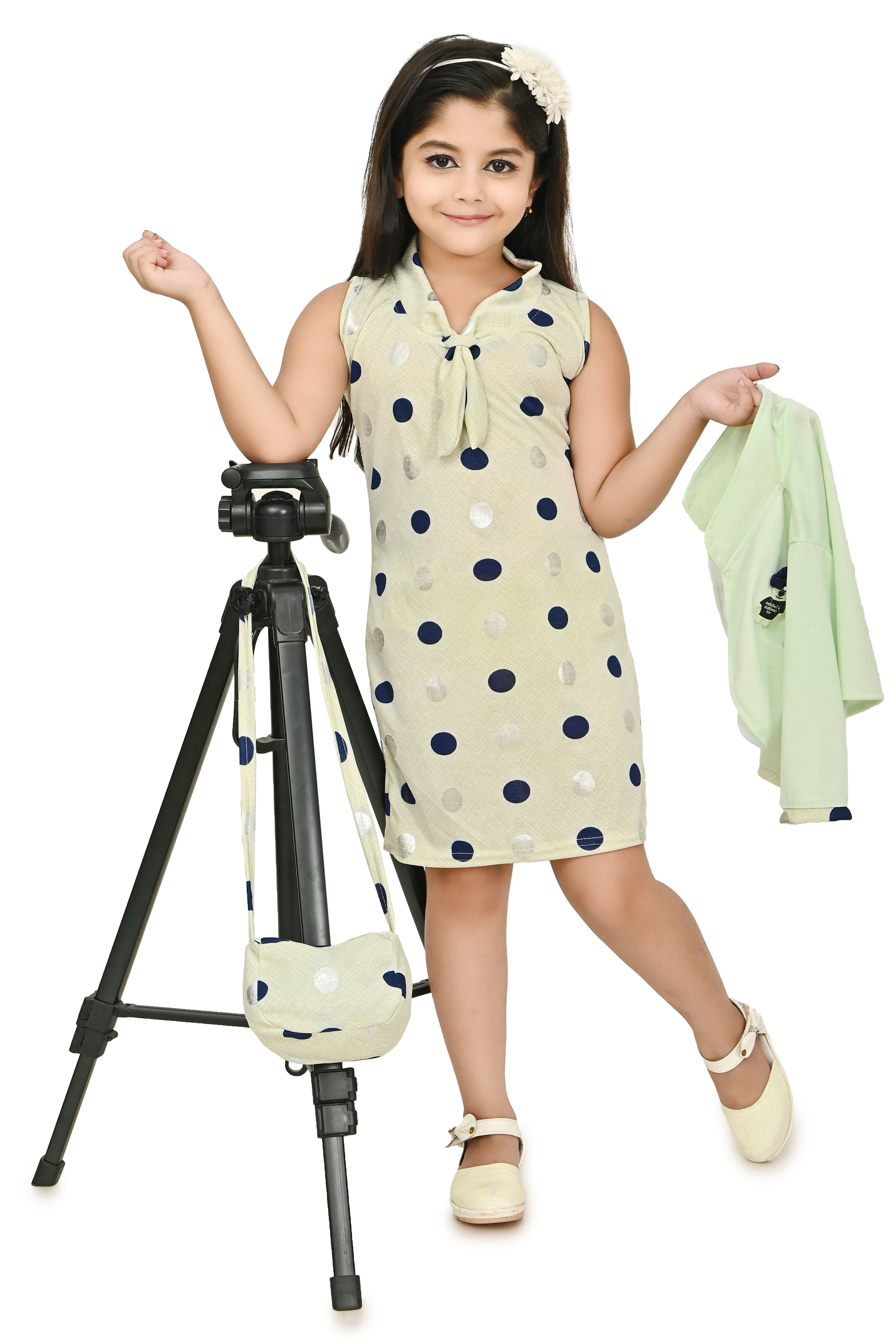     			JCT DRESSES Crepe Dress For Baby Girls ( Pack of 1 , Sea Green )