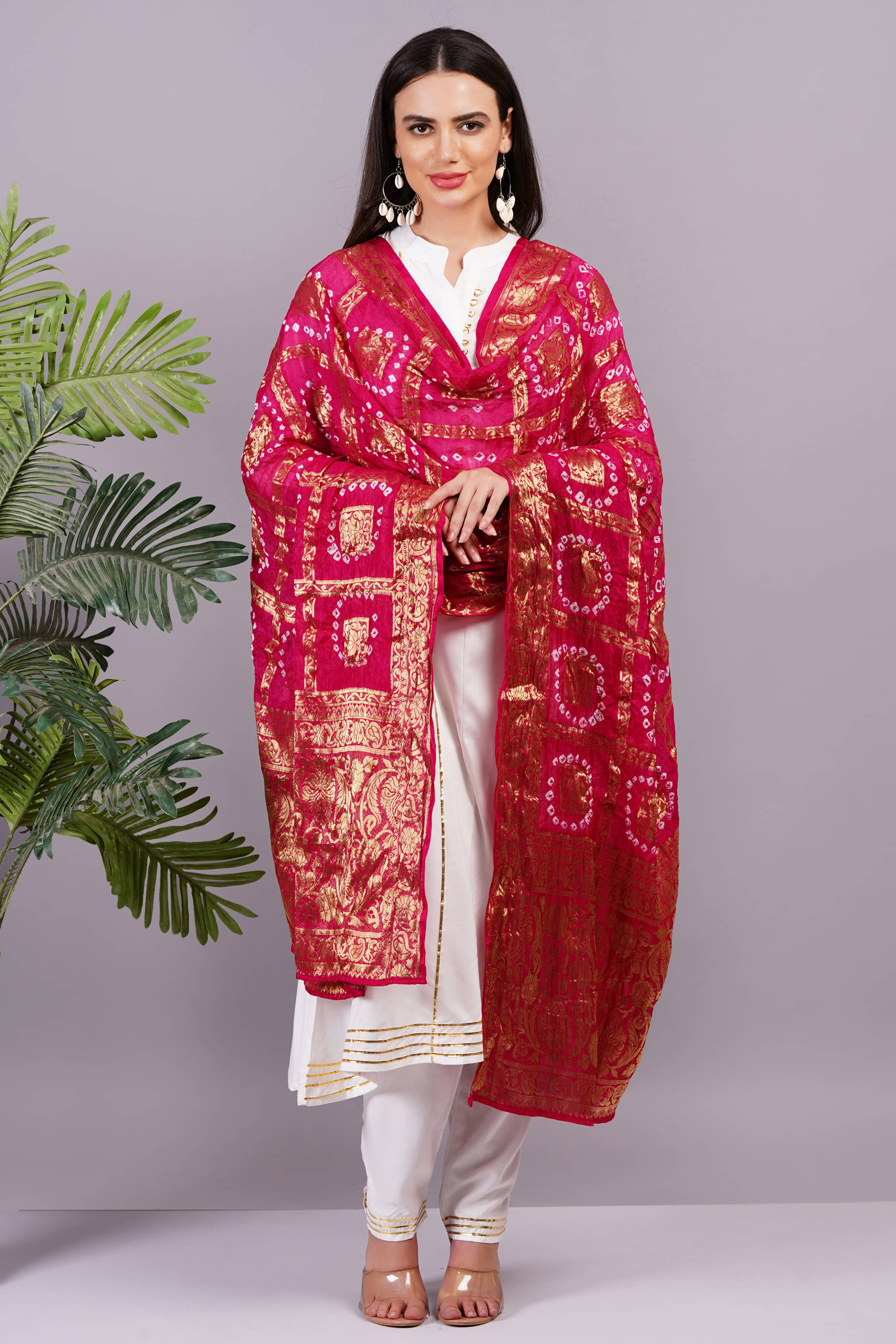     			Jyoti Rayon Striped Kurti With Pants Women's Stitched Salwar Suit - White ( Pack of 1 )