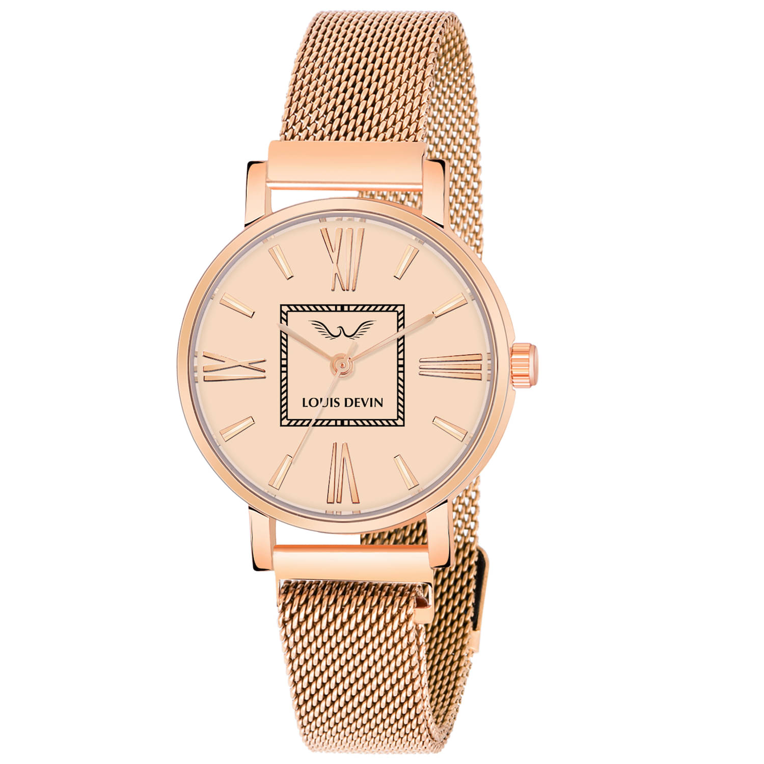     			LOUIS DEVIN Rose Gold Metal Analog Womens Watch