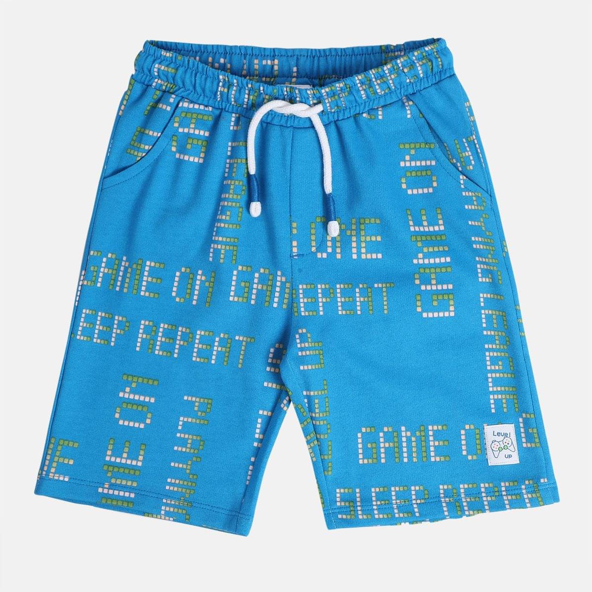    			MINI KLUB Pack of 1 Cotton Shorts For Boys ( Blue )