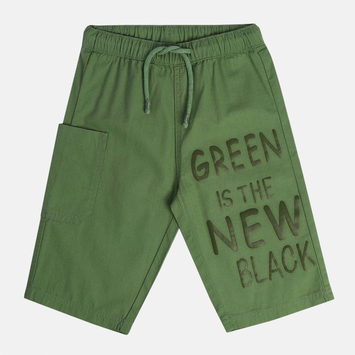     			MINI KLUB Pack of 1 Cotton Shorts For Boys ( Green )