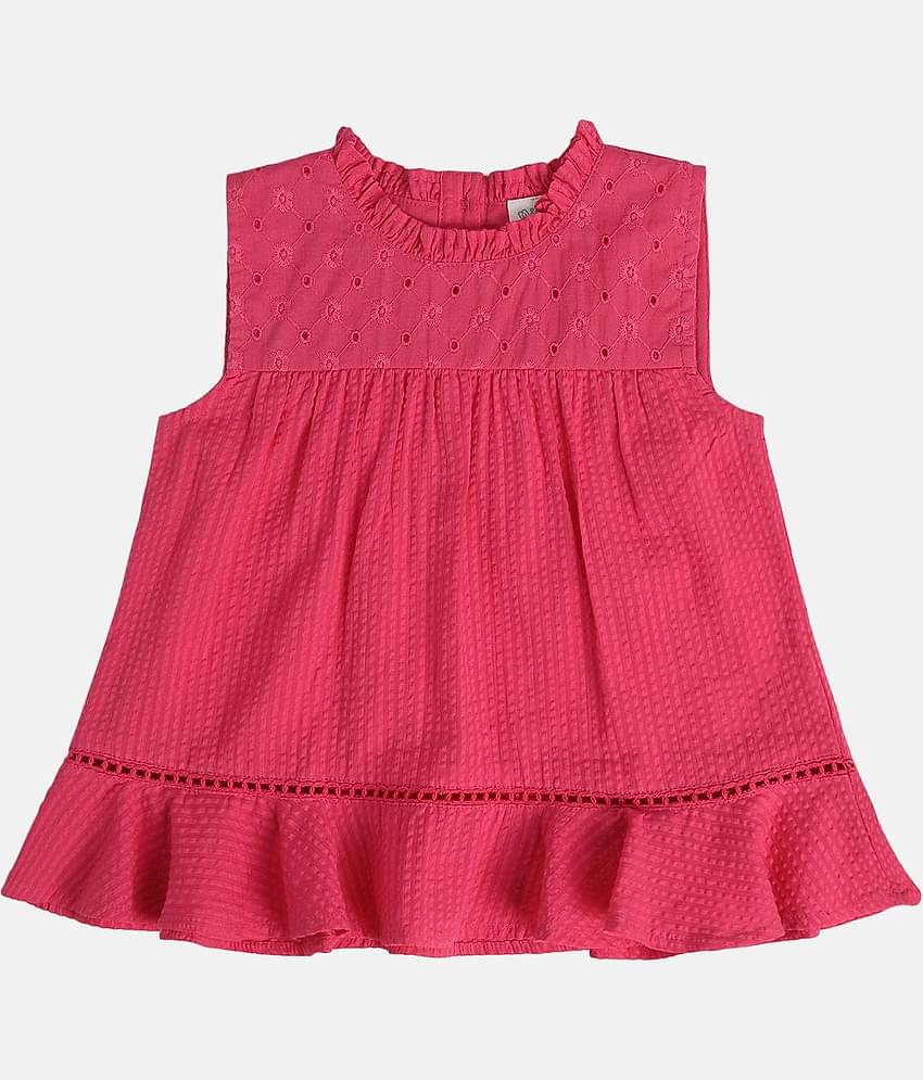 MINI KLUB Pack of 1 Girls Cotton Top ( Pink )