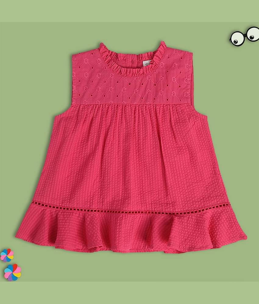MINI KLUB Pack of 1 Girls Cotton Top ( Pink )