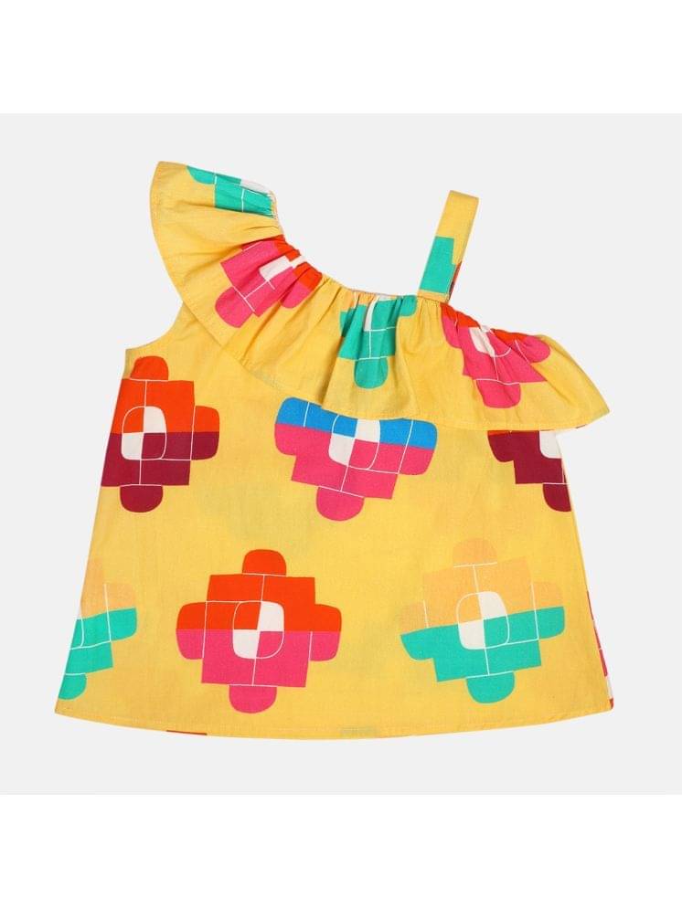     			MINI KLUB Pack of 1 Girls Cotton Top ( Yellow )