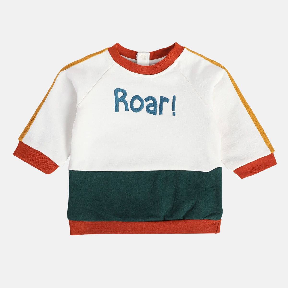 Miniklub Baby Boys Round Neck Full Sleeve Knit Sweat Shirt (Marshmallow Color)     			Miniklub Baby Boys Round Neck Full Sleeve Knit Sweat Shirt (Marshmallow Color)