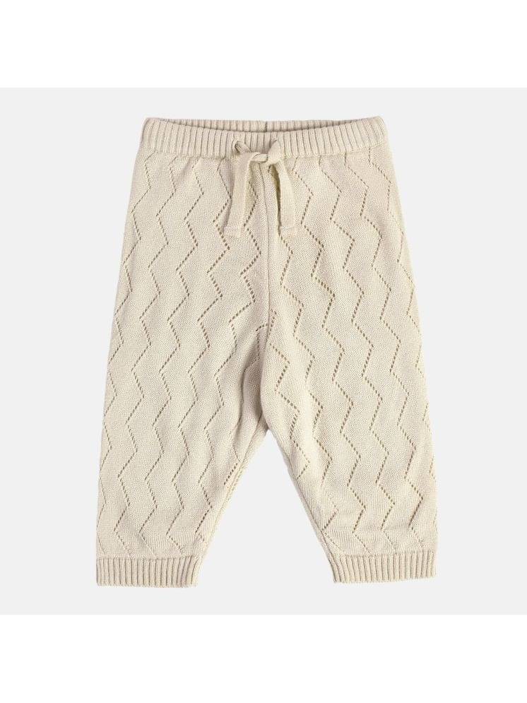    			Miniklub Baby Girls Adjustable Elastic Full Length Knit Bottom (Off White Color)