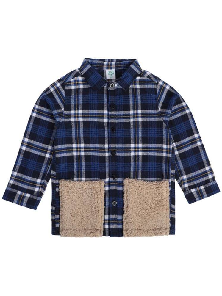     			MINI KLUB Pack of 1 Boys 100% Cotton Shirt ( Blue )