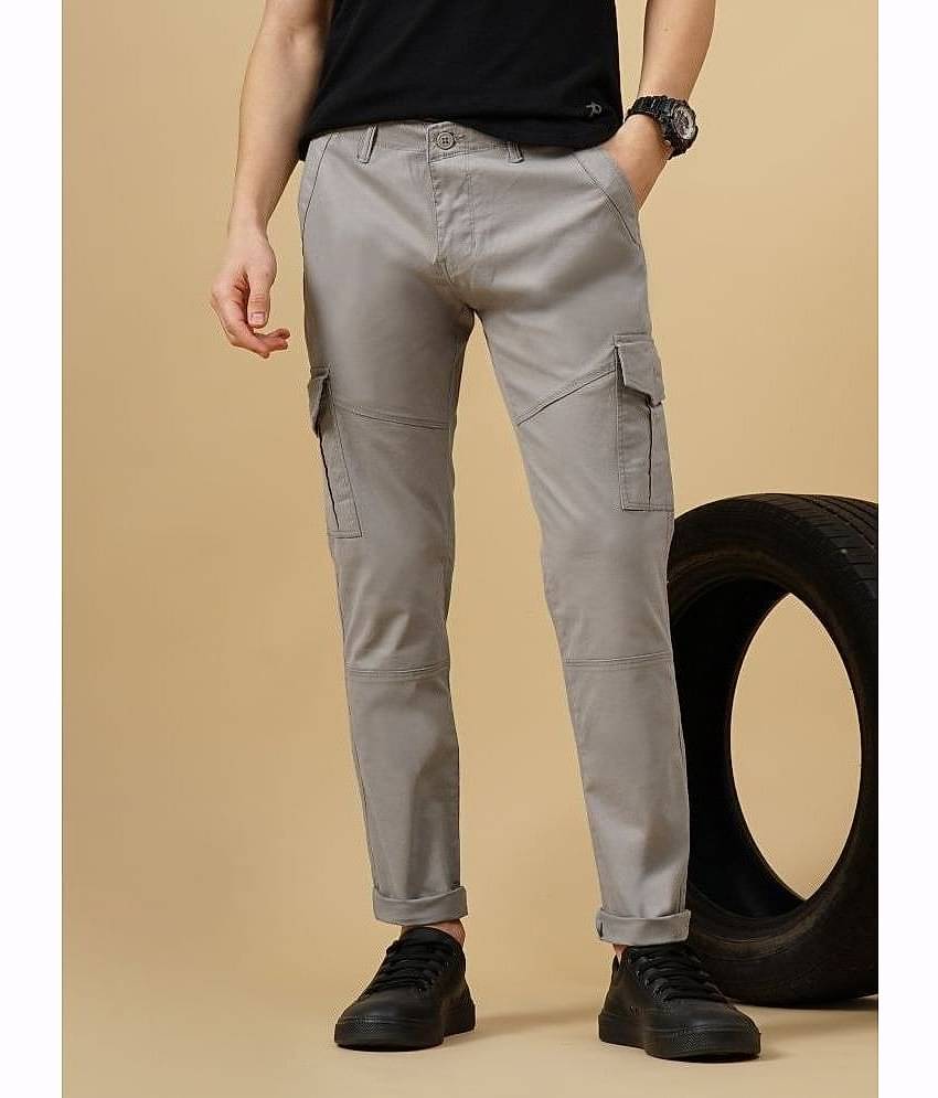 Paul Street Slim Flat Men's Cargos - Brown ( Pack of 1 )