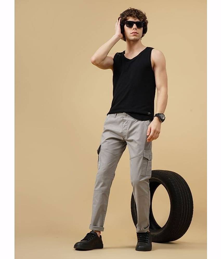 Paul Street Slim Flat Men's Cargos - Brown ( Pack of 1 )