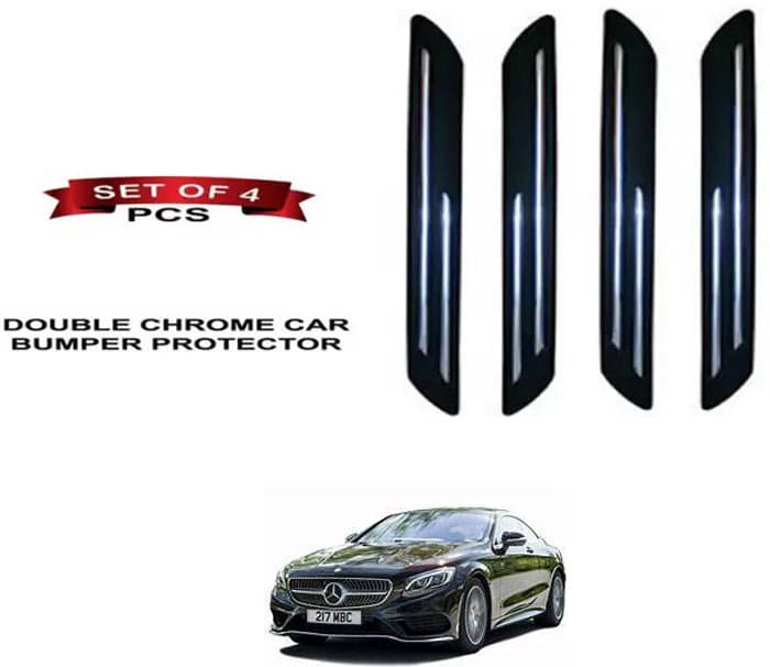    			RONISH Rubber Car Bumper Protector Guard (Double Chrome) For Mercedes Benz S-Coupe