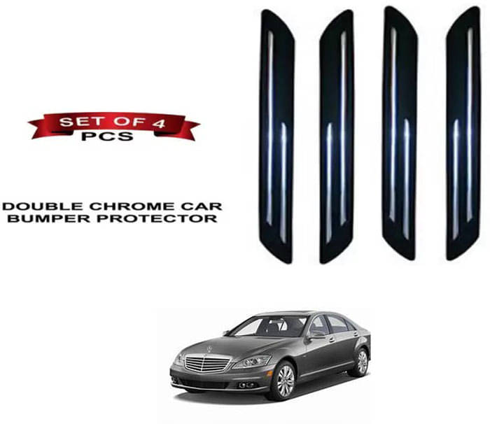 RONISH Rubber Car Bumper Protector Guard (Double Chrome) For Mercedes Benz S300 RONISH Rubber Car Bumper Protector Guard (Double Chrome) For Mercedes Benz S300