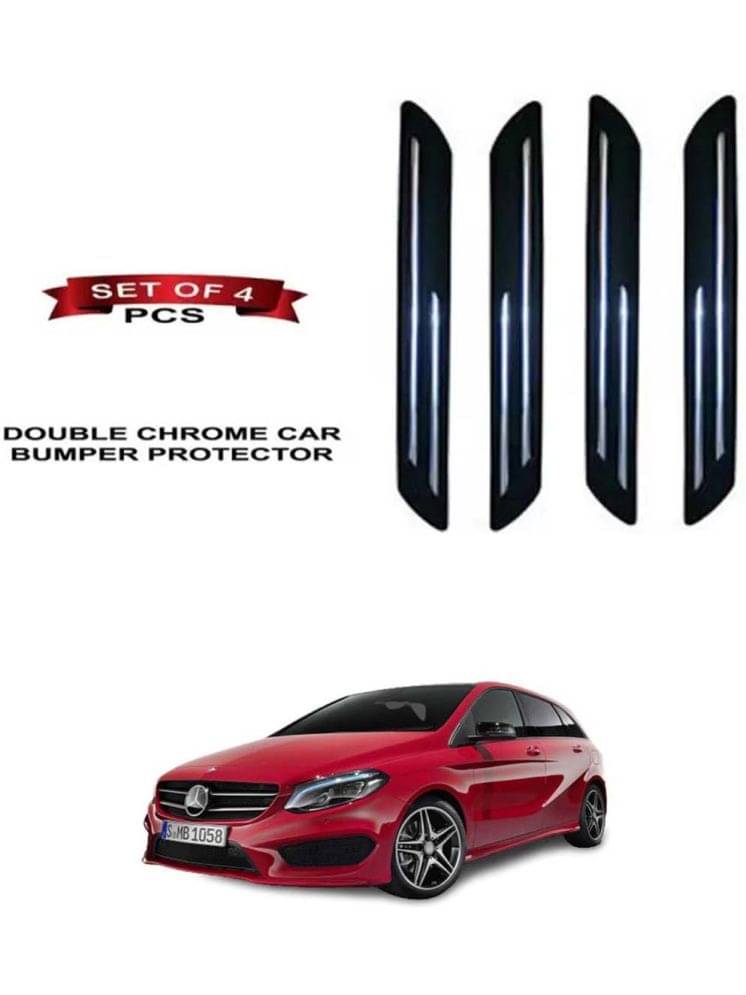 RONISH Rubber Car Bumper Protector Guard (Double Chrome) For Mercedes Benz B-Class Facelift RONISH Rubber Car Bumper Protector Guard (Double Chrome) For Mercedes Benz B-Class Facelift