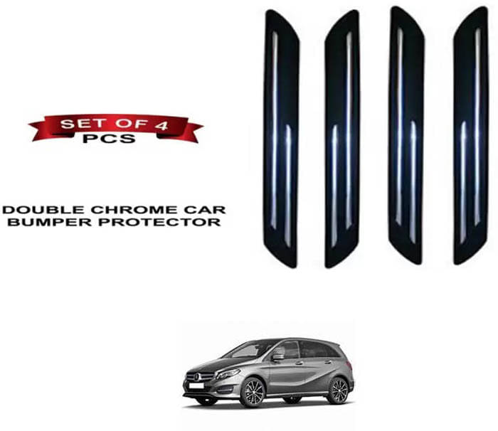 RONISH Rubber Car Bumper Protector Guard (Double Chrome) For Mercedes Benz B-Class RONISH Rubber Car Bumper Protector Guard (Double Chrome) For Mercedes Benz B-Class