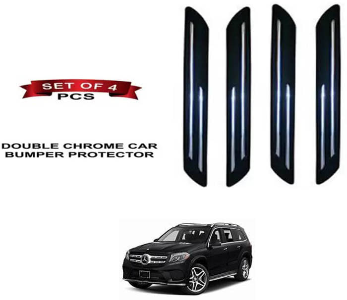 RONISH Rubber Car Bumper Protector Guard (Double Chrome) For Mercedes Benz GLS RONISH Rubber Car Bumper Protector Guard (Double Chrome) For Mercedes Benz GLS