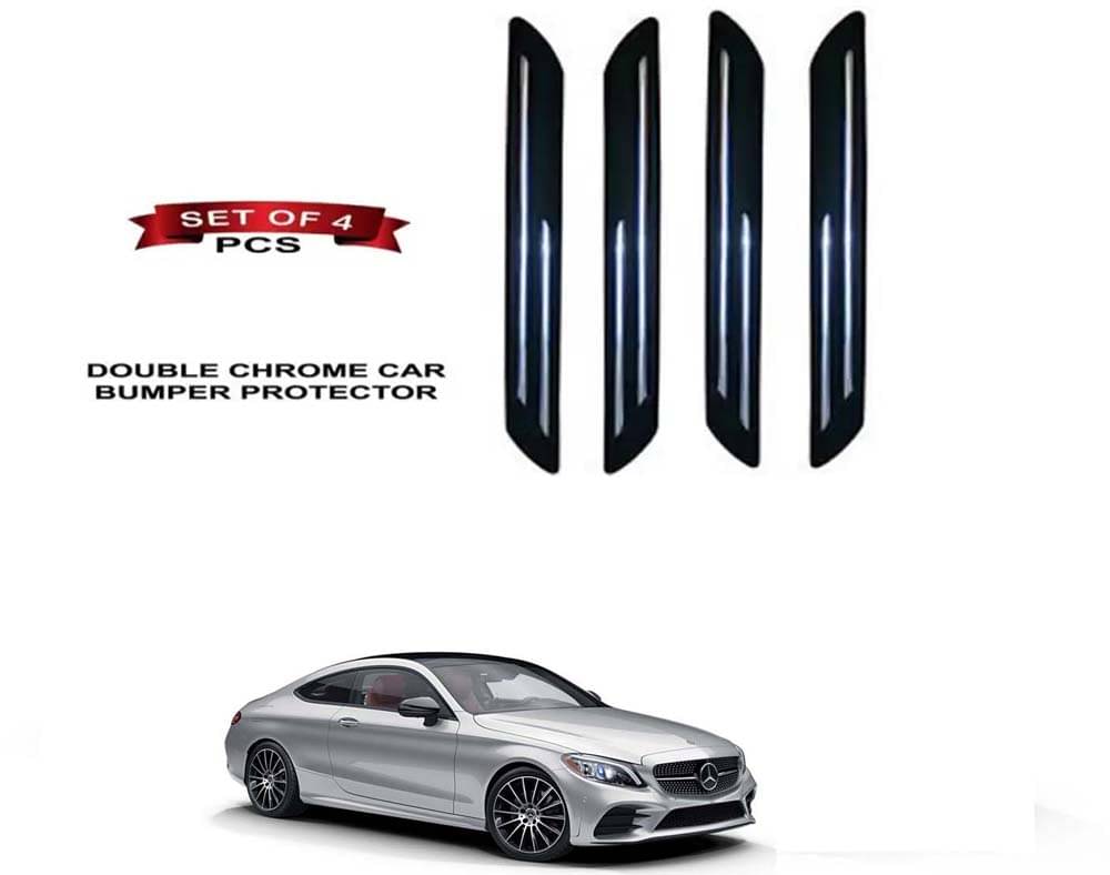 RONISH Rubber Car Bumper Protector Guard (Double Chrome) For Mercedes Benz C-Coupe RONISH Rubber Car Bumper Protector Guard (Double Chrome) For Mercedes Benz C-Coupe
