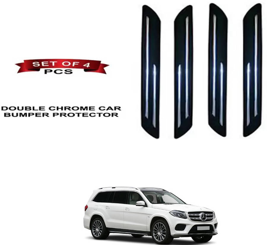 RONISH Rubber Car Bumper Protector Guard (Double Chrome) For Mercedes Benz GLS Facelift RONISH Rubber Car Bumper Protector Guard (Double Chrome) For Mercedes Benz GLS Facelift