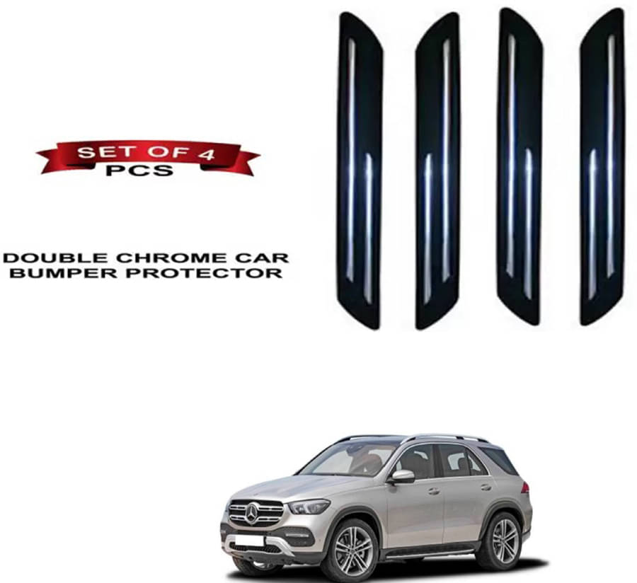 RONISH Rubber Car Bumper Protector Guard (Double Chrome) For Mercedes Benz GLE Facelift RONISH Rubber Car Bumper Protector Guard (Double Chrome) For Mercedes Benz GLE Facelift