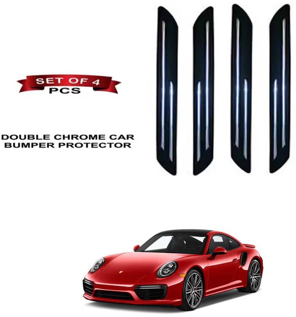 RONISH Rubber Car Bumper Protector Guard (Double Chrome) For Porsche 911 RONISH Rubber Car Bumper Protector Guard (Double Chrome) For Porsche 911