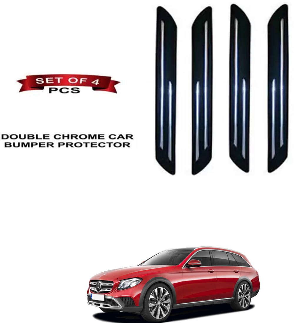 RONISH Rubber Car Bumper Protector Guard (Double Chrome) For Mercedes Benz E-Class All Terrain RONISH Rubber Car Bumper Protector Guard (Double Chrome) For Mercedes Benz E-Class All Terrain