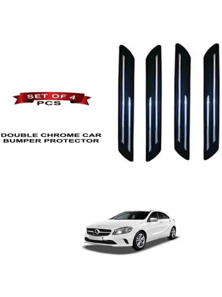     			RONISH Rubber Car Bumper Protector Guard (Double Chrome) For Mercedes Benz A180