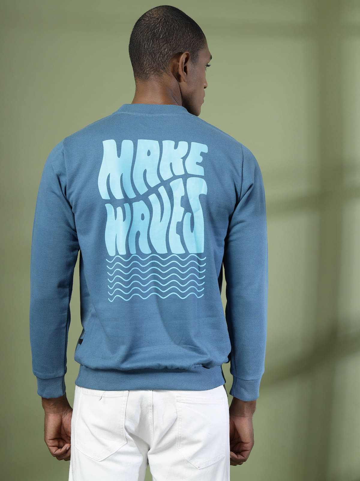Rigo Fleece Round Neck Men's Sweatshirt - Light Blue ( Pack of 1 ) Rigo Fleece Round Neck Men's Sweatshirt - Light Blue ( Pack of 1 )