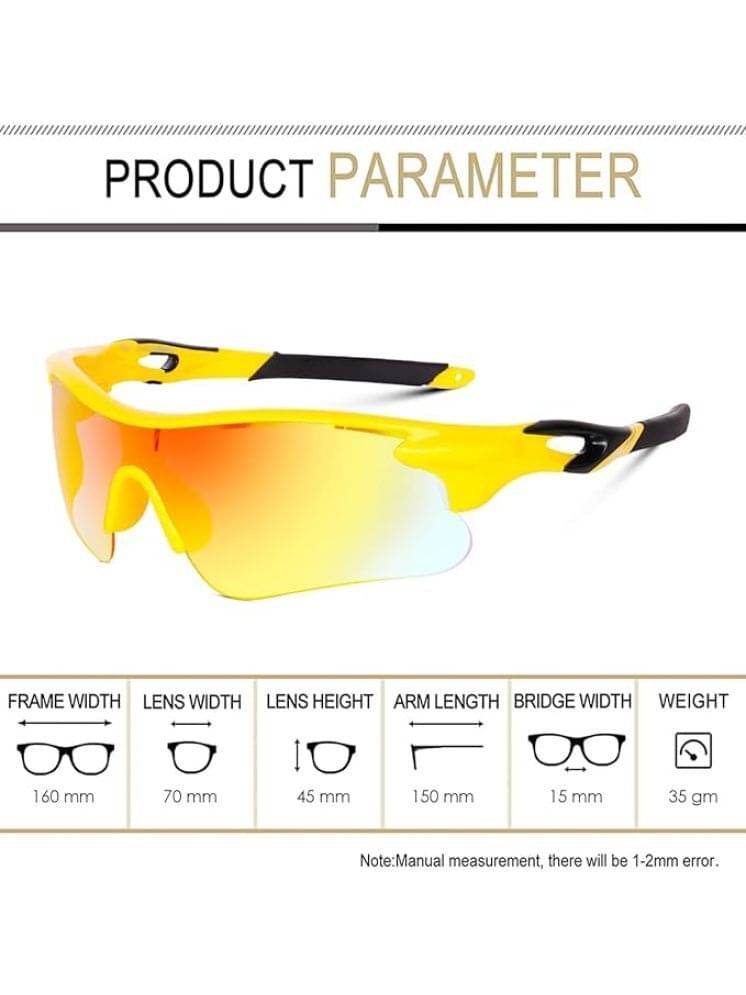     			Sunnies Yellow Rectangular Sunglasses ( Pack of 1 )
