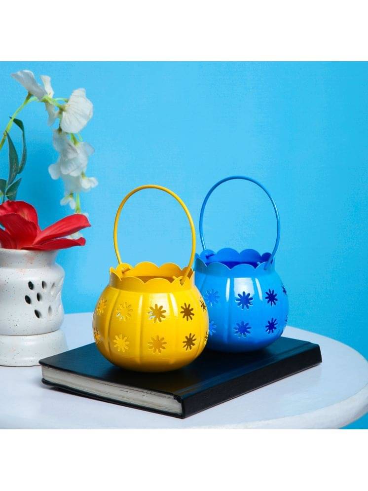 Urban Hamlet Multicolour Table Top and Hanging Iron Tea Light Holder - Pack of 1 Urban Hamlet Multicolour Table Top and Hanging Iron Tea Light Holder - Pack of 1