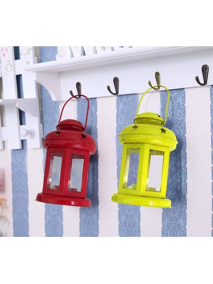 Urban Hamlet Multicolour Table Top and Hanging Iron Tea Light Holder - Pack of 1 Urban Hamlet Multicolour Table Top and Hanging Iron Tea Light Holder - Pack of 1