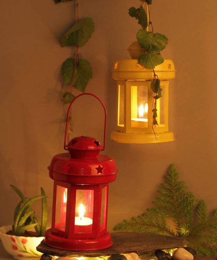 Urban Hamlet Multicolour Table Top and Hanging Iron Tea Light Holder - Pack of 1 Urban Hamlet Multicolour Table Top and Hanging Iron Tea Light Holder - Pack of 1
