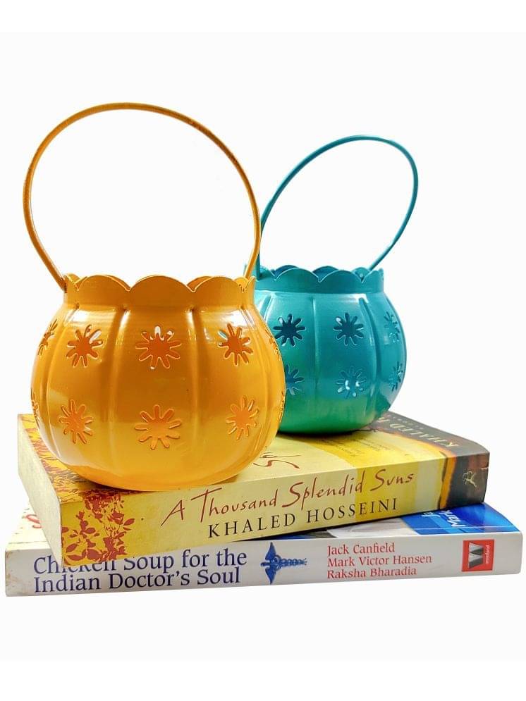 Urban Hamlet Multicolour Table Top and Hanging Iron Tea Light Holder - Pack of 1 Urban Hamlet Multicolour Table Top and Hanging Iron Tea Light Holder - Pack of 1