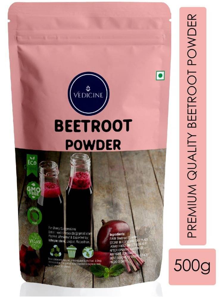     			Vedicine Pure Spray Dried Edible Beetroot Powder For Drink, Juice, Salads (500 G)