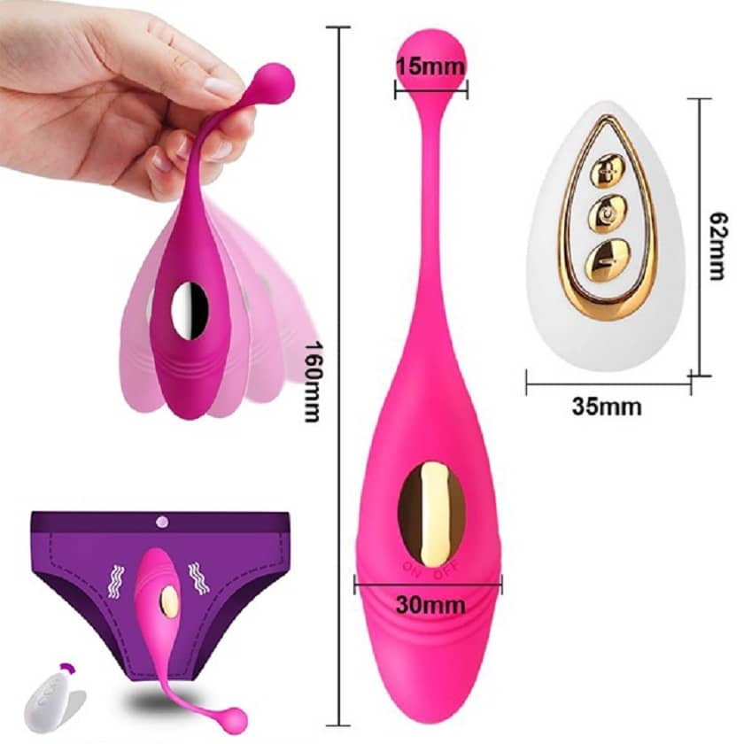 WIRELESS REMOTE CONTROLLED FISH SHAPED VIBRATING EGG IN 10 VIBRATION MODES WITH USB CHARGING OPTION SEX TOY FOR WOMEN  (LOW PRICE)