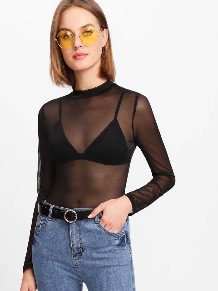 Aahwan Women's Polyester Regular Top ( Black ) Aahwan Women's Polyester Regular Top ( Black )